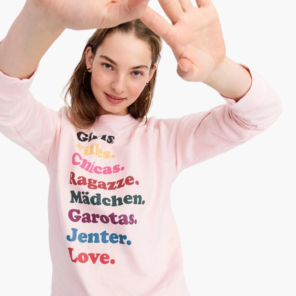 J. Crew x Girls Inc. Graphic Sweatshirt S